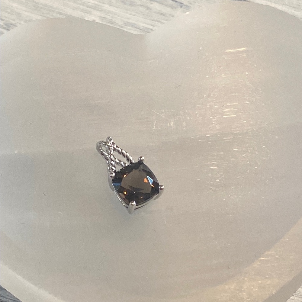 Dainty S925 Smokey Quartz Charm